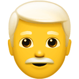 👨‍🦳 Man: White Hair Emoji