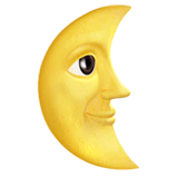 🌜 Last Quarter Moon Face Emoji