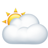 🌥️ Sun Behind Large Cloud Emoji