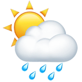 🌦️ Sun Behind Rain Cloud Emoji