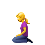 🧎‍♀️ Woman Kneeling Emoji